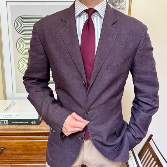Brunello Cucinelli Other - Brunello Cucinelli Silk & Linen Sport Jacket | 44